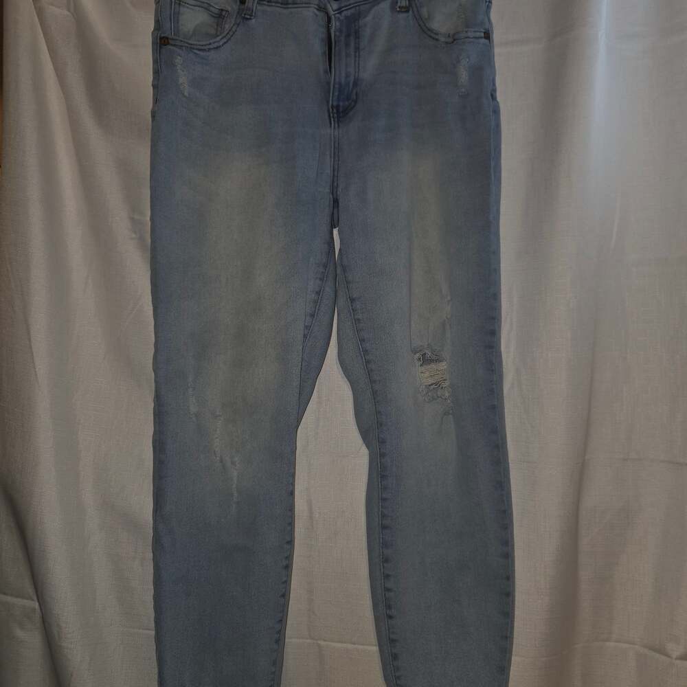Kendall + Kylie The Ultra Babe Skinny Distressed Jeans Women's Size 13/31 - Picture 1 of 6
